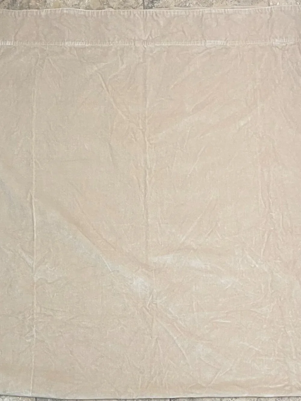 West Elm 100% Cotton Set of 2 Curtains Beige 48x84 Luxe Plush Velvet Neutral